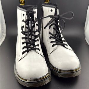 Dr. Marten’s UNISEX White Lace-Up Boots with Black Details